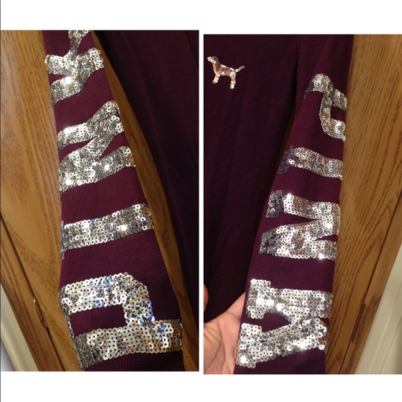 Rare VS Pink Bling Sequin Holiday Onsie Naughty - Picture 10 of 16